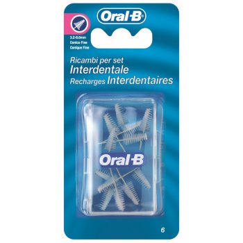 oral-b scovolini ricambi per set interdentale conico fine 6,5 mm